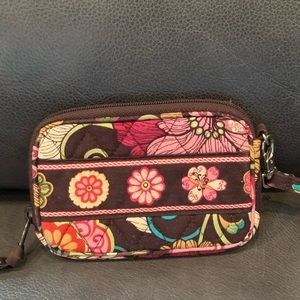 Vera Bradley Black Wristlet- used once